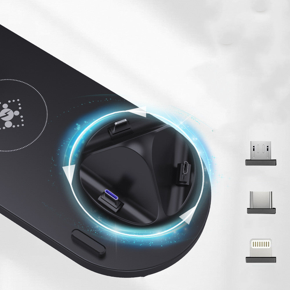 Chargeur multifonctionnelle 3 en 1 Noir (Sans recharge sans fil)