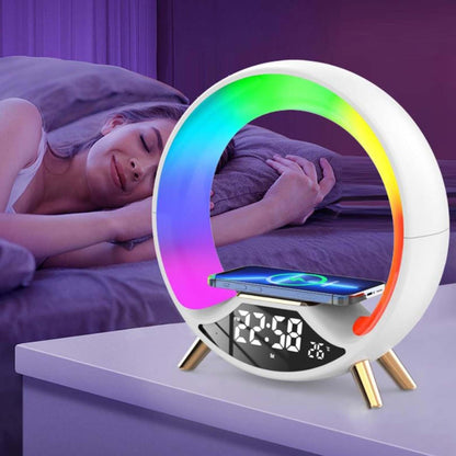 Lampe avec horloge et chargeur sans fil