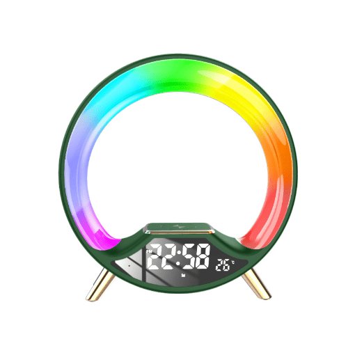 Lampe avec horloge et chargeur sans fil