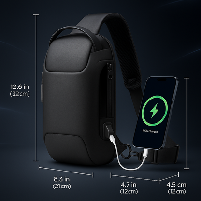 Sac/bandouillière USB anti-vol